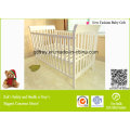 Fashion Solid Pine Wood America Style Baby Cot